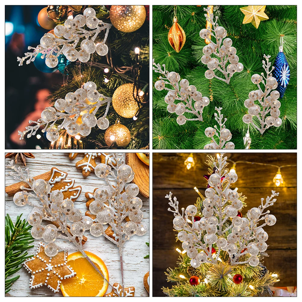 12 Ks Vianočné Imitácia Bobule Umelý Strom Vianočný Večierok Láskavosti Zimné Domova Party Láskavosti Veniec Pena Ozdoby