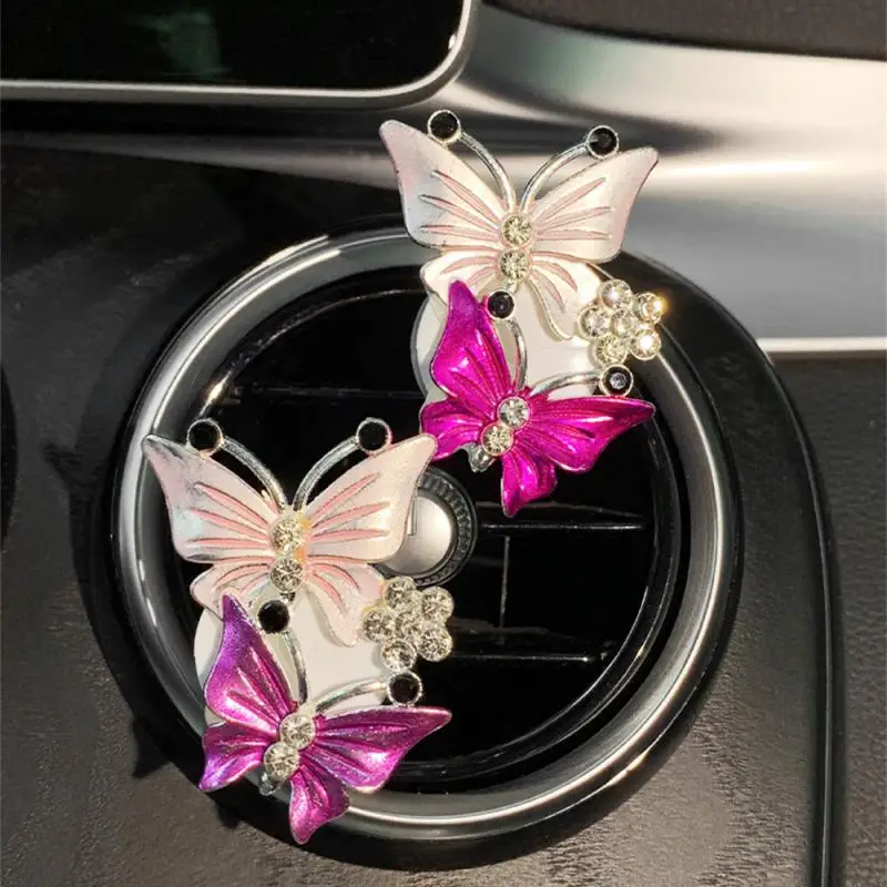 1~9PCS Osviežovač Vzduchu Motýľ Auto-styling Auto Parfém Prírodný Vôňa, klimatizácia, Motýľ Diamond Aromaterapia Klip