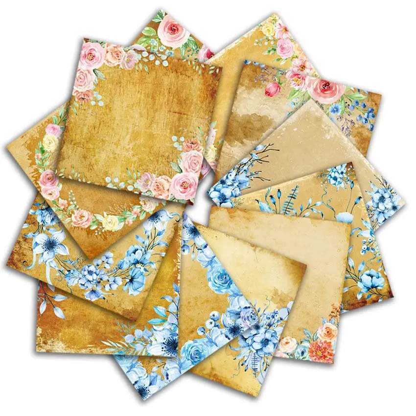 2023 nové DIY vintage štýl kvetinový papier na Scrapbooking pack 24 listy ručné remeselné papier plavidlá Pozadí pad