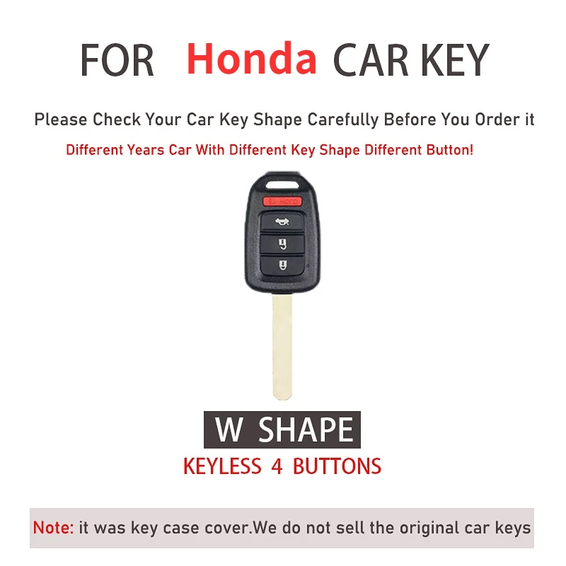 4 Tlačidlá, Auto Diaľkové Tlačidlo puzdro pre Honda Accord Civic, CR-V, H-V pre 2017 Honda Civic LX na rok 2013 Honda Accord Držiteľ Fob
