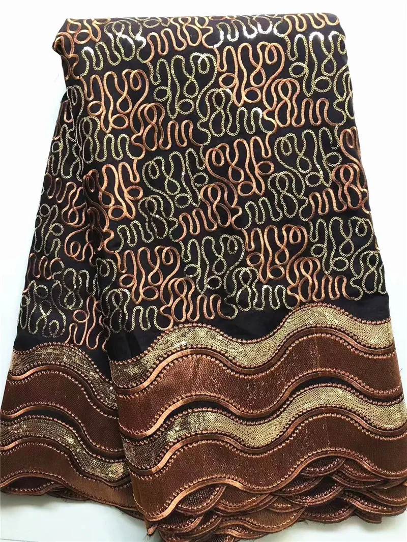 5 dvore Švajčiarskej čipky textílie ťažké vyšívanie korálkami sequin Afriky bavlnené tkaniny Swiss voile čipky populárne Dubaj štýl WD06291