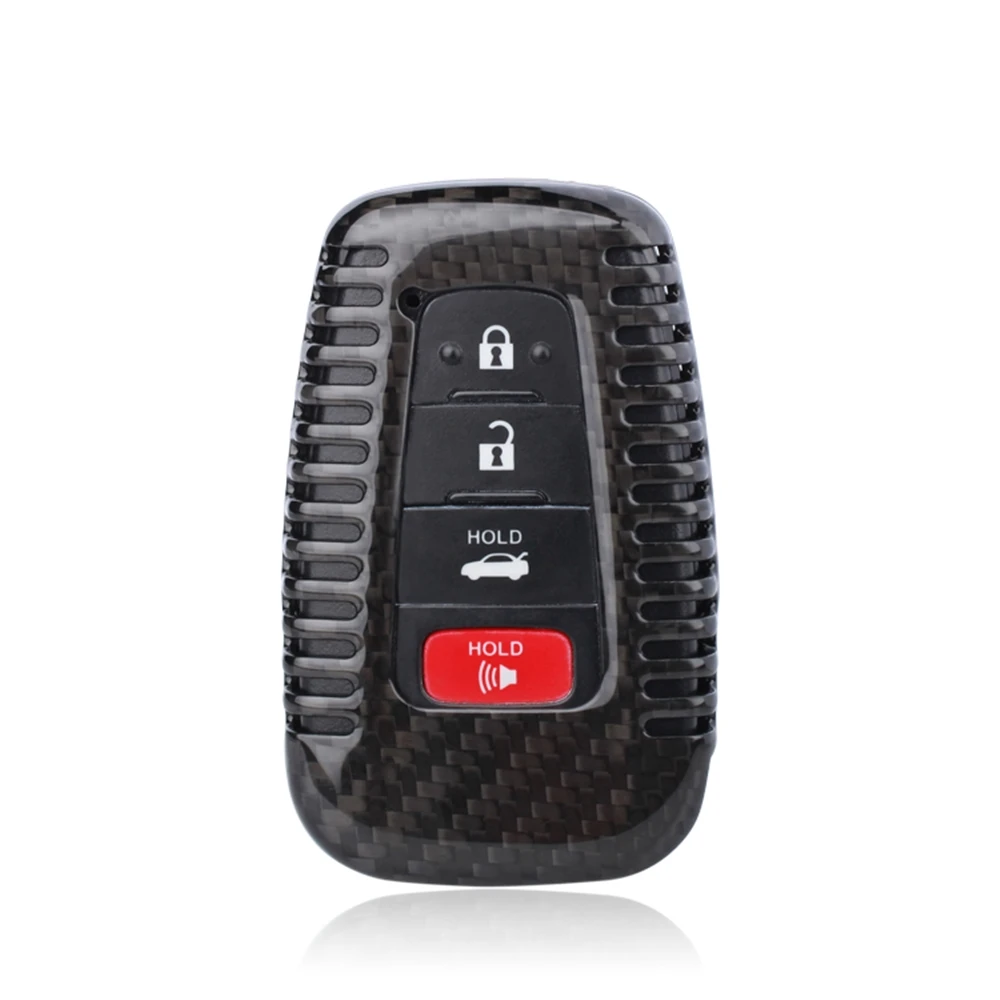 Carbon Fiber Auto Smart Remote príveskom, púzdro Kryt Keychain Taška Spp Pre Toyota Camry 8. C-H CHR 2016-2019