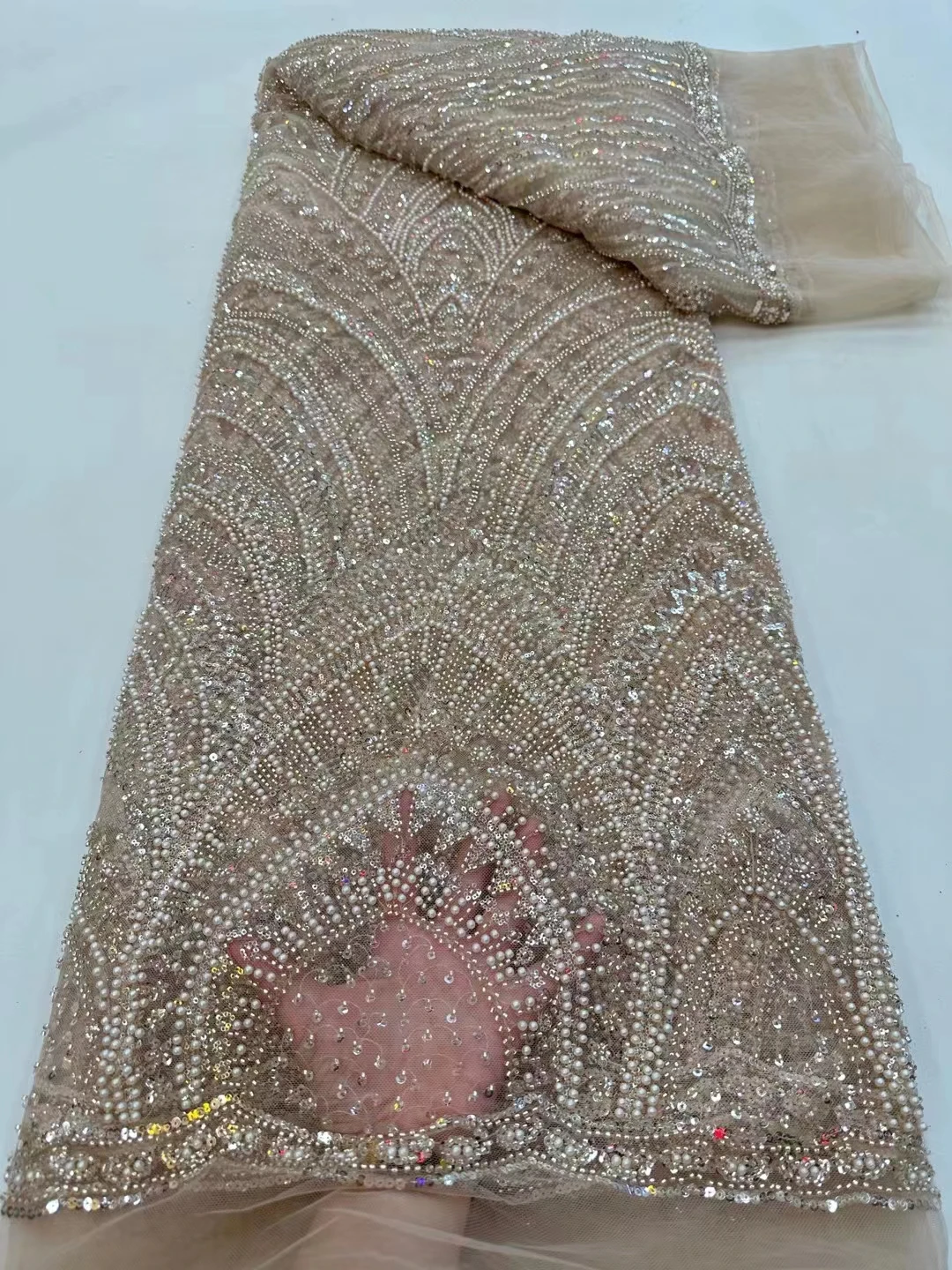 Európa a Spojené Štáty nádherné perličiek trubice flitrami oka výšivky, nádherné módne vlastné plus korálky čipky večerné šaty