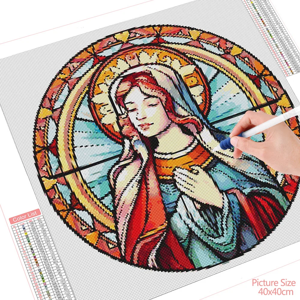 HUACAN Diamond Maľovanie Náboženstvo Matka Vyšívanie Celej Súpravy na Vyšívanie Ježiš Ikonu Domáce Dekorácie Darček Handmde Kamienkami