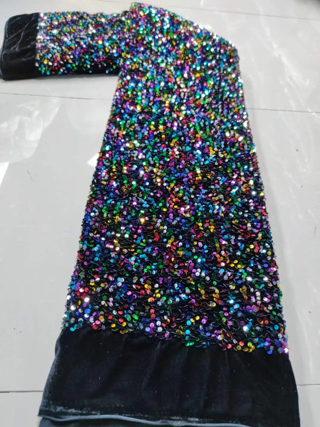 Luxusné francúzske oka textílie, čipky black 3D sequin velvet textílie 2023 Vysoko kvalitnej čipky Afriky čipky textílie svadobné šaty