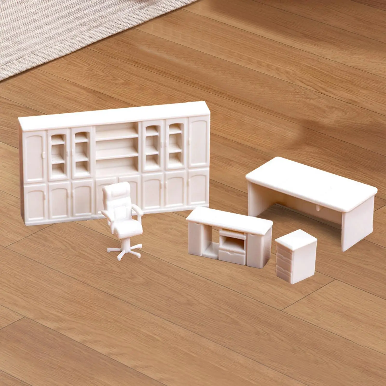 Mini Nábytok Realistický Model Mini Stôl Model Miniatúrne Stoličky 1/50 Rozsahu Nábytok Model pre Dollhouse Dekor Fotografie Rekvizity