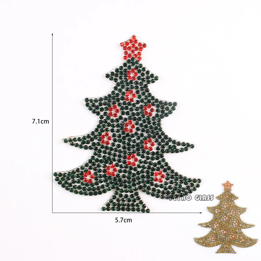 Mnoho Položiek Vianočné Tému Dizajn Pointback Sklenenými Kamienkami Železa Alebo Samolepiace Záplaty Pre DIY Veselé Vianoce Deco