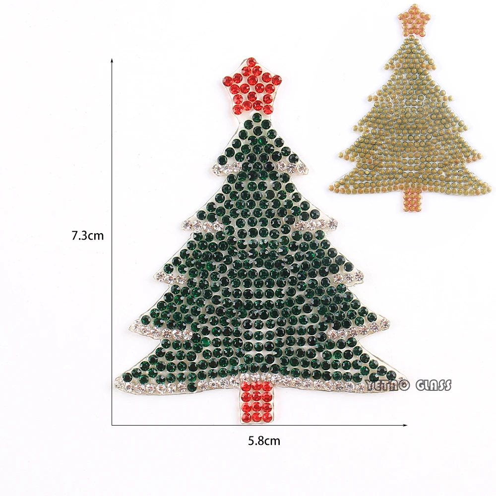 Mnoho Položiek Vianočné Tému Dizajn Pointback Sklenenými Kamienkami Železa Alebo Samolepiace Záplaty Pre DIY Veselé Vianoce Deco