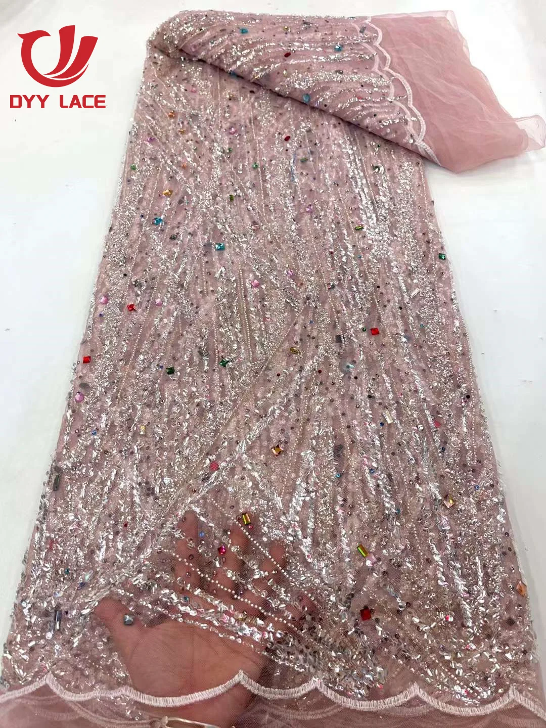 Najnovšie Flitrami Nigérijský Čipky Tkaniny Módne Ženy Afriky Tylu Čipky Luxusné Crystal Kamene Textílie Na Svadby 5 Metrov