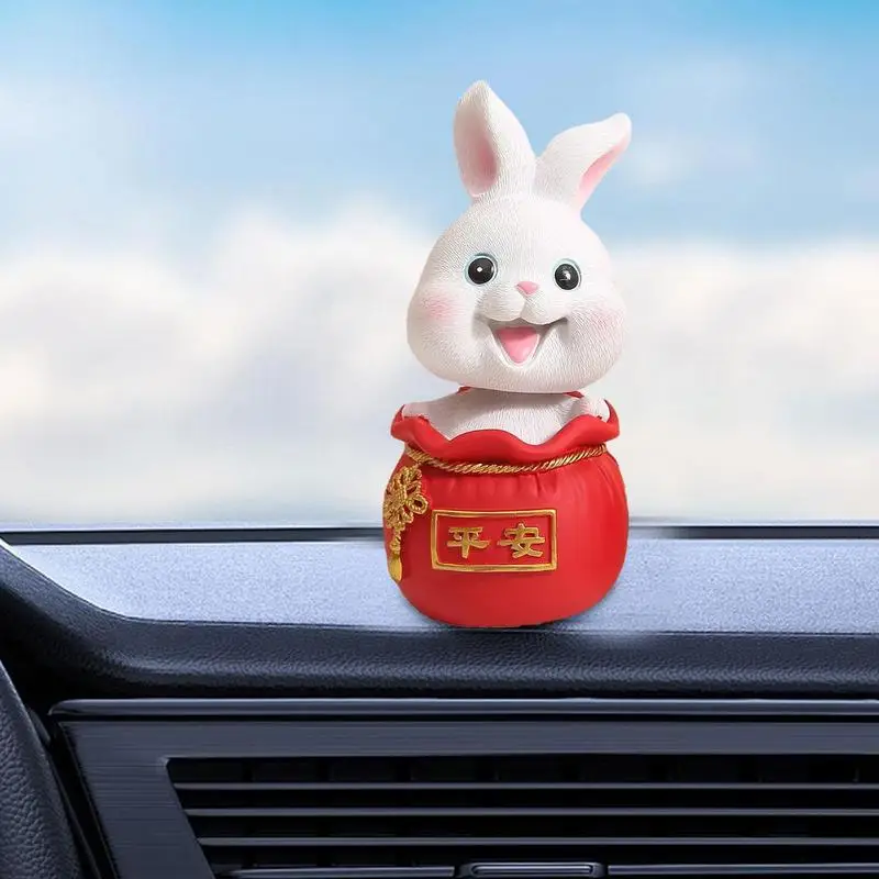 Nové Tras Hlavy Králik Ornament Roztomilý Tabuli Dekorácie Darček Interiéru Vozidla Živice Bunny Dekorácie