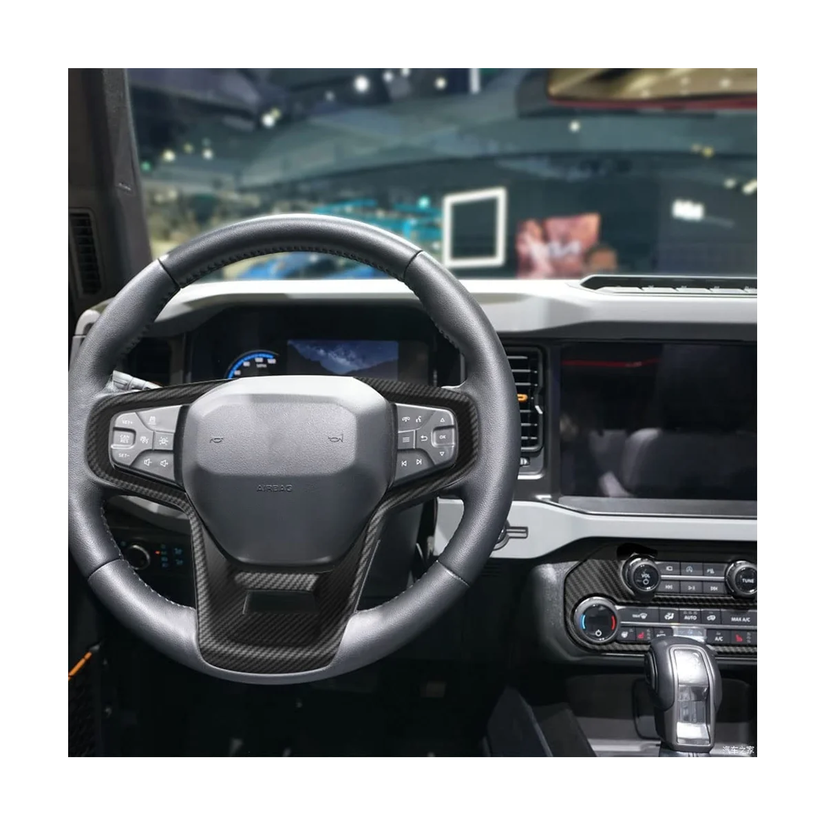 Pre Ford Bronco 2021 2022 Vnútra Krytu, Radenie Panel,Vnútorné Dvere, Rukoväť Miska,Volant Kryt, ABS Uhlíkových Vlákien