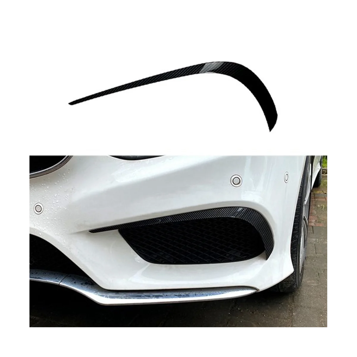 Predný Nárazník Splitter Spojler Hmlové Svetlo Obočie, Výbava pre Mercedes Benz Triedy E W212 Facelift Roky 2013-2015 Uhlíka Vzor