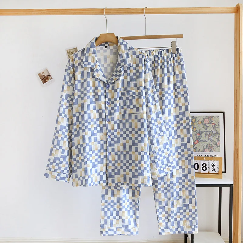 Pár Sleepwear Dvoch-Dielny Set Pyžamo Nighty Pre Ženy Odev 2023 Jeseň Čistej Bavlny Domov Nosiť Oblečenie Pre Spánku