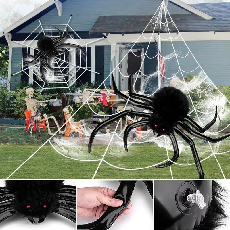 Spider Dekorácie, Party Nafukovacie Obrie Spider Žart Prop 45 Palcový Realistické Falošné Spider Strašidelné Vonkajšie Strany Dodávky Haunted