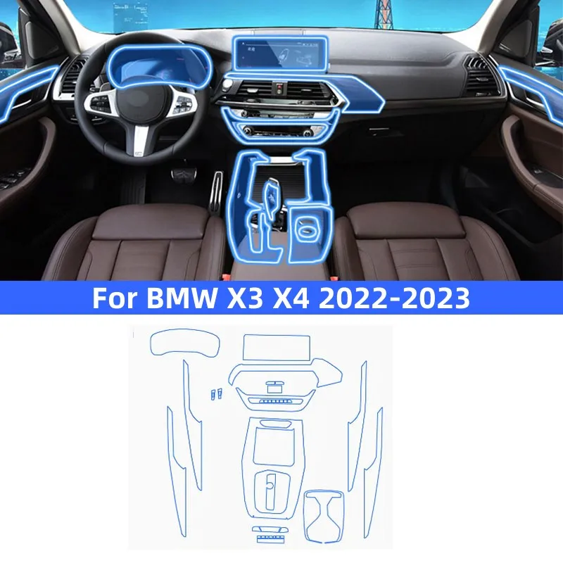 Stredovej Konzoly TPU Interiéru Film Pre BMW X3 X4 2022 2023 Anti-scratch Navigačnej Obrazovke Radenie Panel Ochranné Nálepky