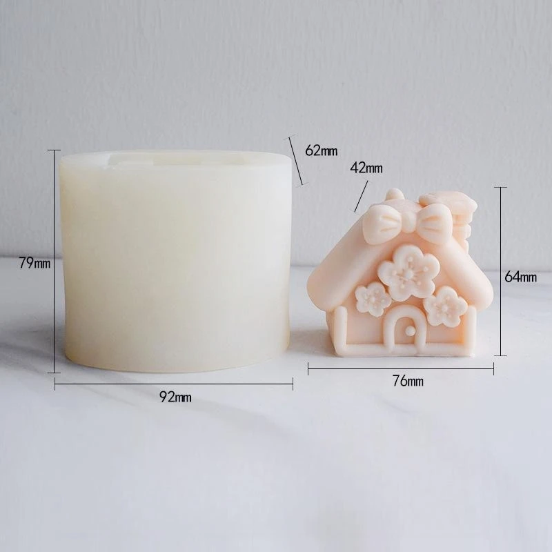 Vianočné Malý Dom Aromaterapia Sviečka, Silikónové Formy DIY Crystal Klesá Gél Sadrové Cake Decoration Plesní