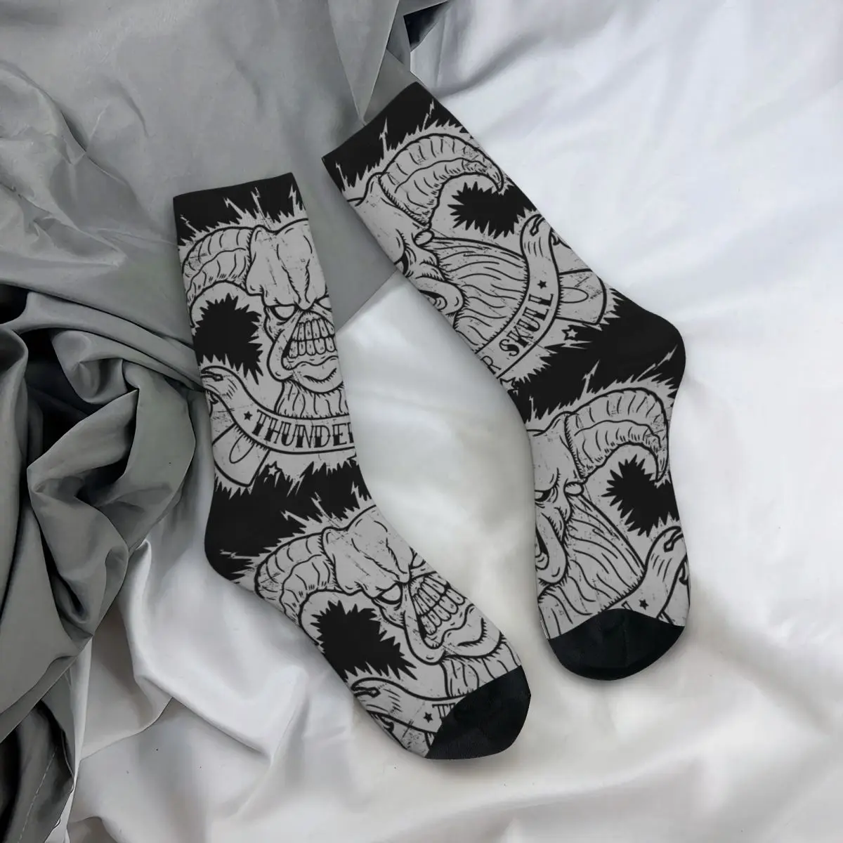 Vtipné Blázon kompresie THUNDER LEBKY Ponožky pre Mužov Hip Hop Harajuku Duel Príšery Japonského Karty Anime Bezšvíkové Chlapci Posádky Ponožky
